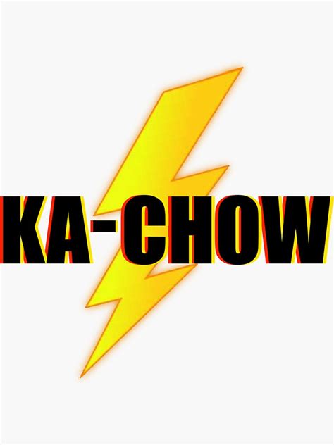 Ka Chow Lightning Bolt Sticker For Sale By Cd Redbubble