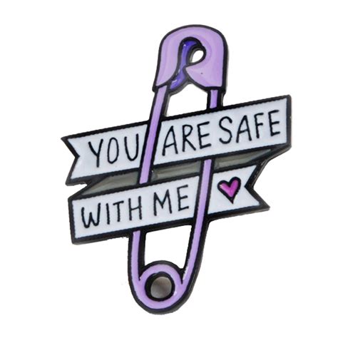 You Are Safe With Me Paper Clip Brooch For Women Men Enamel Pin Hat Backpac D6p7 Ebay