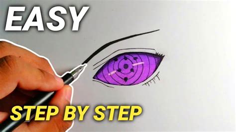 How To Draw Sasukes Rinnegan Step By Step Youtube