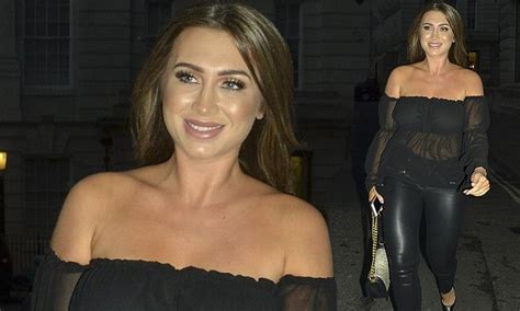 Lauren Goodger Shows Off Her Curves In Sheer Top And Leather Leggings