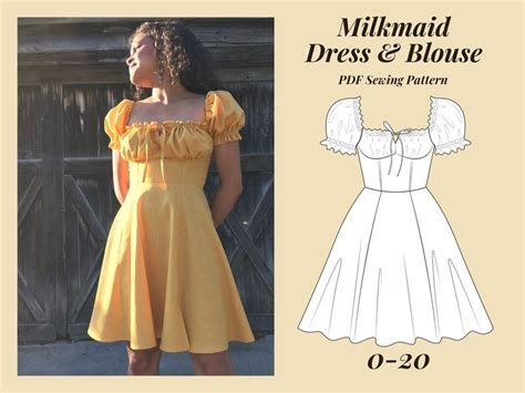 Milkmaid Dress Pattern Free Web How To Make A Milk Maid Style Midi Dress From Just 5 Rectangles