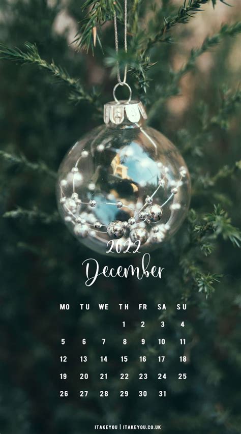 30 Free December Wallpapers Silver Bauble December Calendar I Take