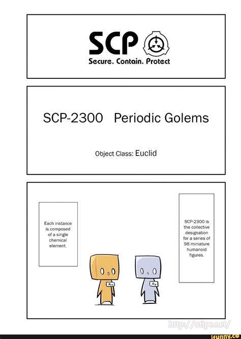 Scp Secure Contain Protect Scp 2300 Periodic Golems Object Class