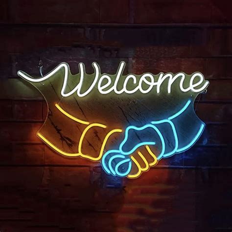 Welcome Neon Signs 80 X 50 Cm Led Ultra Bright Creative Gorgeous Wall