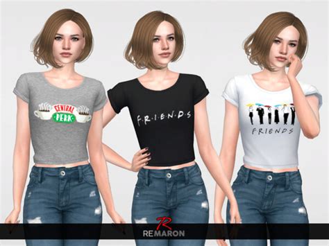 The Sims Resource Friends Shirt For Women 01 By Remaron Sims 4 Downloads