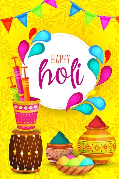 Premium Vector Happy Holi Festival Poster