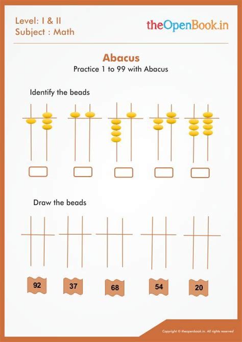 Related posts of cursive practice sheets printable. Practice 1 to 99 with Abacus 02 in 2020 | Abacus math ...