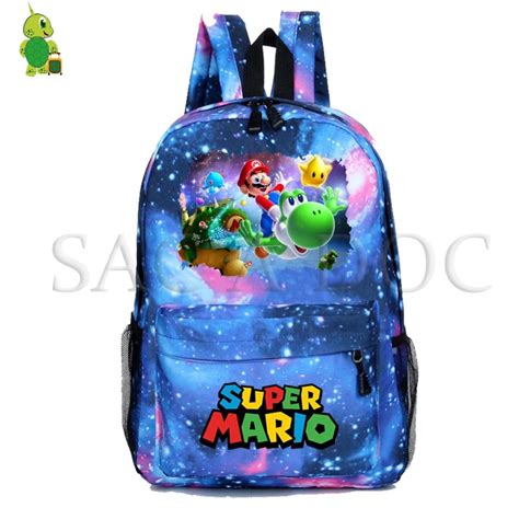 Super Mario Yoshi Backpack School Bags For Teenager Girls Boys Galaxy