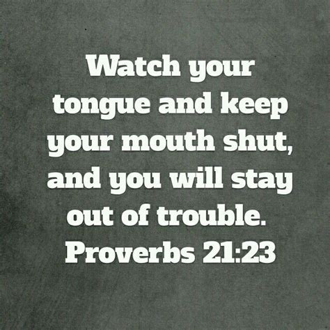 Proverbs 2123 Watch Your Mouth Proverbs 21 Proverbs Bible Apps