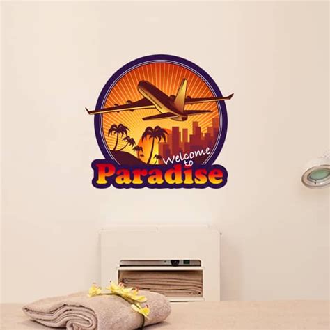 Adesivo De Parede Welcome Paradise