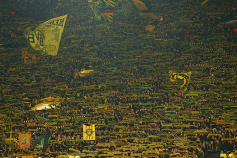 Chaos As Rowdy Dortmund Fans Throw Pints All Over Media Box After Goal Against Chelsea And Even