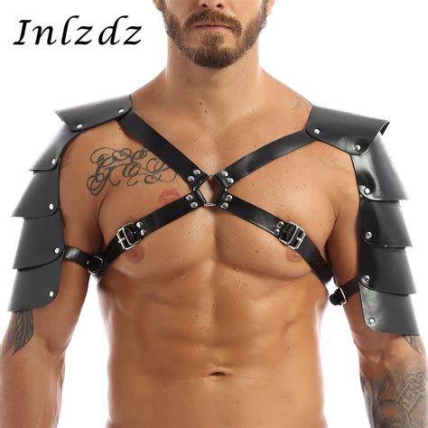 Harness Mens Lingerie Leather Adjustable Body Chest Harness Bondage
