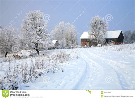 Pasterka Village In Snow Winter In Poland Stock Photo