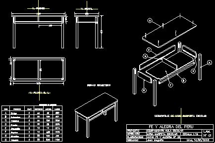 Table With Drawers D Dwg Detail For Autocad Designs Cad
