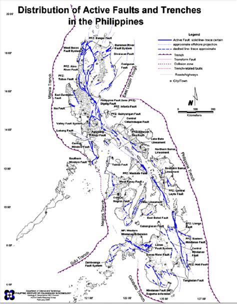 Active Faults And Trenches In The Philippines Source Philippine