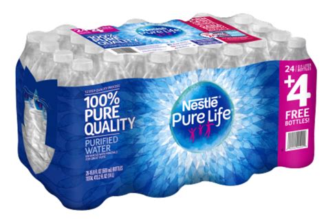 Nestle Pure Life Purified Water 24 Bottles 169 Fl Oz Food 4 Less