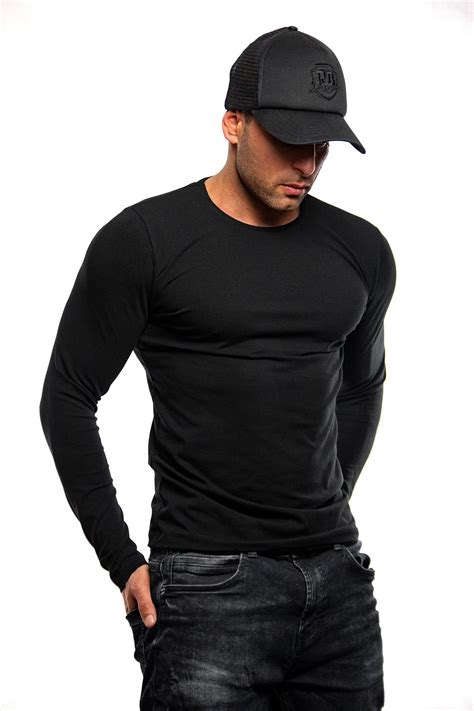Plain Black Long Sleeve T Shirt Rb Design Fall Winter 20192020 Rb