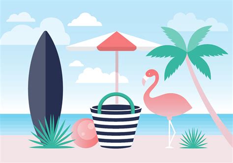 Free Colorful Summer Beach Vector Background 155943 Vector Art At Vecteezy