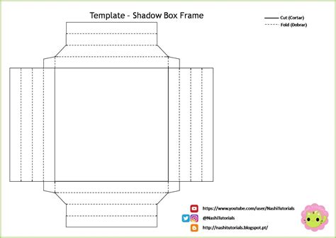 Nashi Tutorials DIY Shadow Box Frame Paper Template | Molduras de