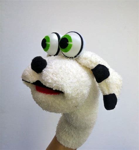 Dog Sock Puppet Hand Puppet With Moving Mouth For Fun And Etsy Sock