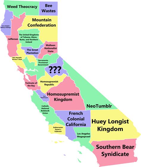 Political Map Of California After The Civil War Is Over 2150 R