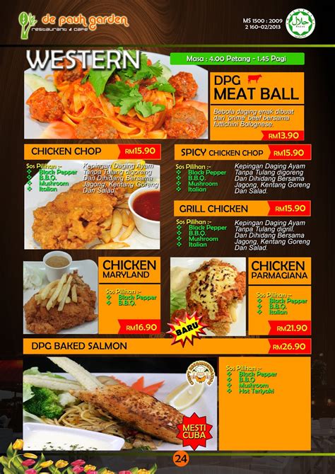 De pauh nie ada wide choice of menu,from western to thai and it opens until 3am. De Pauh Garden: Western Food