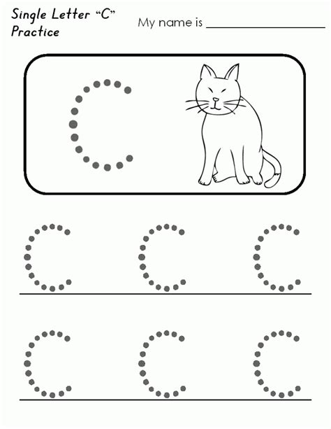 Letter C Practice Worksheet Printable Worksheets And Activities For