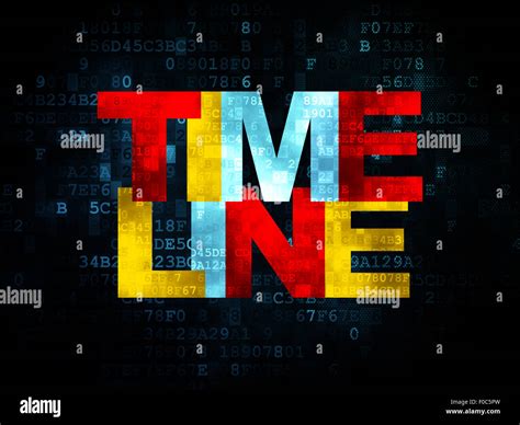 Timeline Concept Timeline On Digital Background Stock Photo Alamy