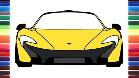 How To Draw A Car Mclaren P1 Front View Super Sport Car Youtube