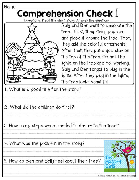 Comprehension Check And Tons Of Other Great Resources 1st Grade