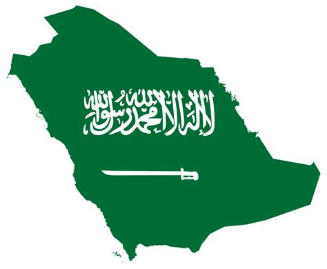 Onlinelabels Clip Art Saudi Arabia Map Flag