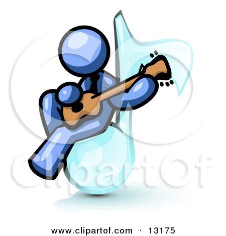He is the older brother of the late texas blues guitarist stevie ray vaughan. Blue Man Sitting on a Music Note and Playing a Guitar ...
