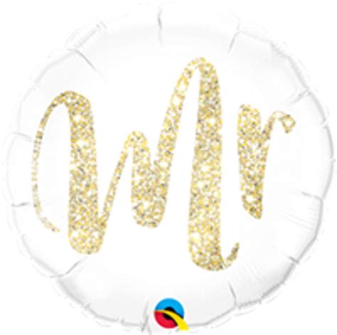 Mr Gold Glitter Foil Balloon 18 Inch Buy Online