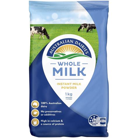 Australian Dairies Whole Milk Powder 1kg Woolworths
