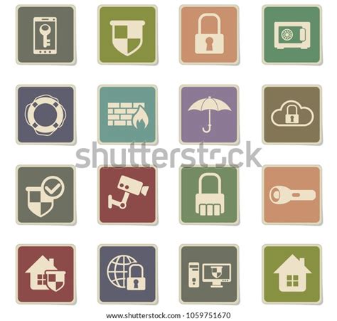 Security Vector Icons Web User Interface Stock Vector Royalty Free