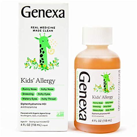 Genexa Kids Allergy Diphenhydramine Liquid Medicine 4 Oz Walmart
