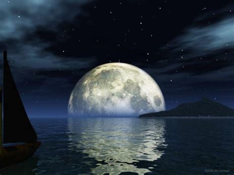 Moon Over Water Moonscape Pinterest