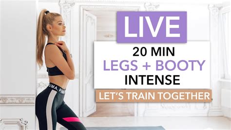 20 min legs booty let s train together no equipment i pamela reif youtube