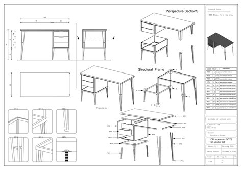 Technical Furniture Drawings On Behance