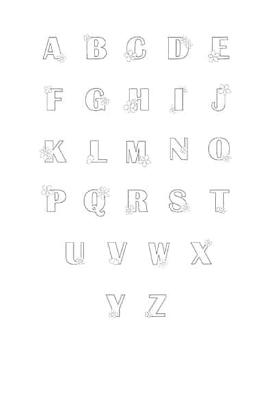 Printable Bubble Letters Flower Letters Alphabet Freebie Finding Mom