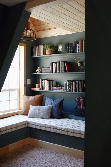 29 Cozy And Comfy Reading Nook Space Ideas In 2021 Black Living Room