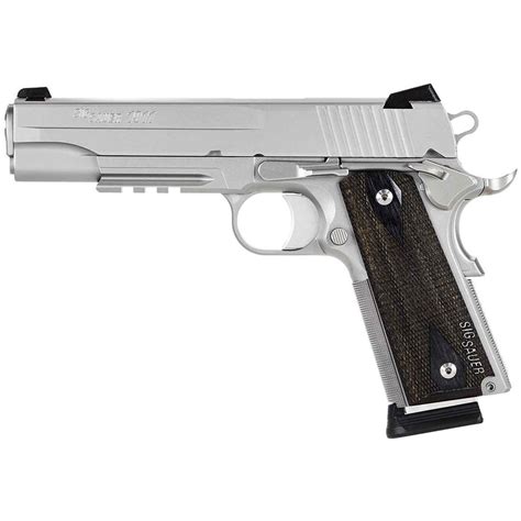 Sig Sauer 1911 45 Auto Acp 5in Stainless Pistol 81 Rounds Gray