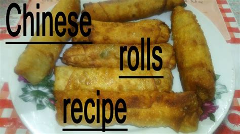 Chinese Rolls Recipe Crispy Roll Youtube