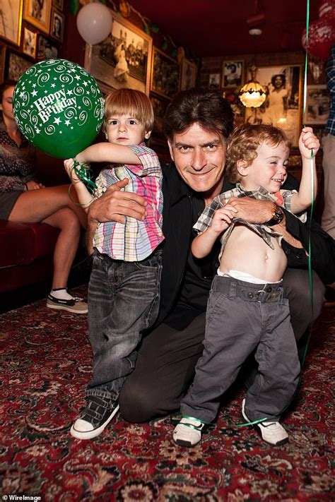 charlie sheen claims he is a single dad to twin sons bob and max 14 and trends now