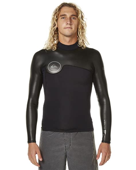 Quiksilver 1 5mm High Line Perf Gbs Ls Wetsuit Vest Black Surfstitch