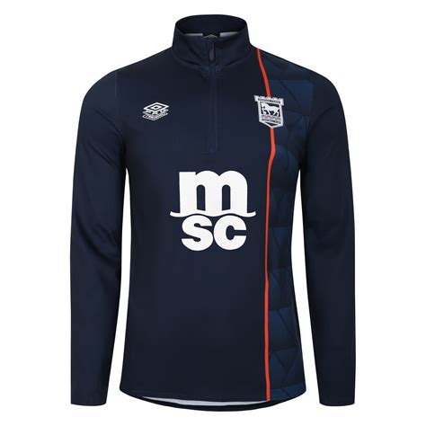Umbro 202324 Adult Away Warm Up Top Navy Ipswich Town Fc Official Store