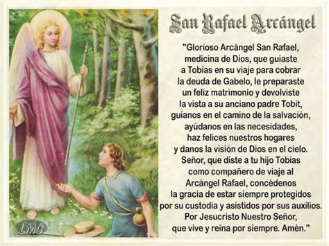 Oración A San Rafael Arcángel God Prayer Prayer Quotes Saint Rafael