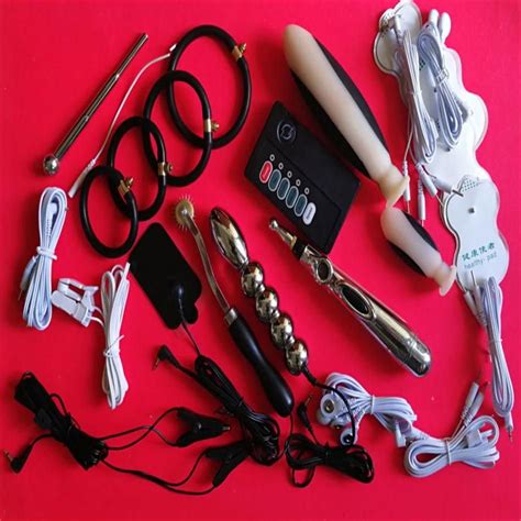 electroshock vagina anal electro stoßdockelektroden dildo plug pad bdsm gear bondage kit