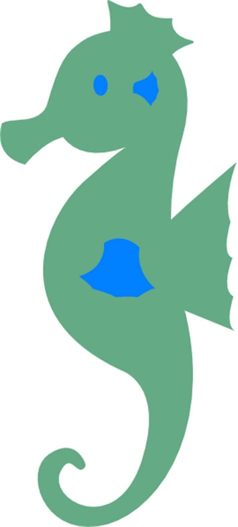Green Sea Horse Clip Art At Vector Clip Art Online Royalty