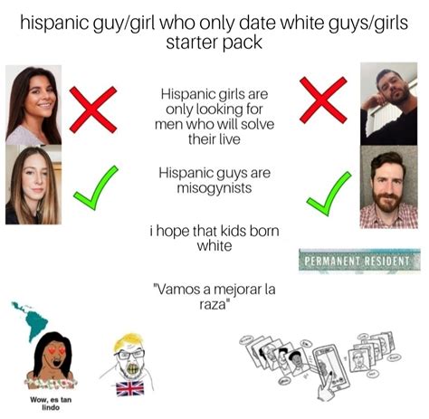 Hispanic Guygirl Who Only Date White Guysgirls Starter Pack Rstarterpacks Starter Packs